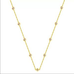 NWT gold plated Diamond cub z long chain necklace